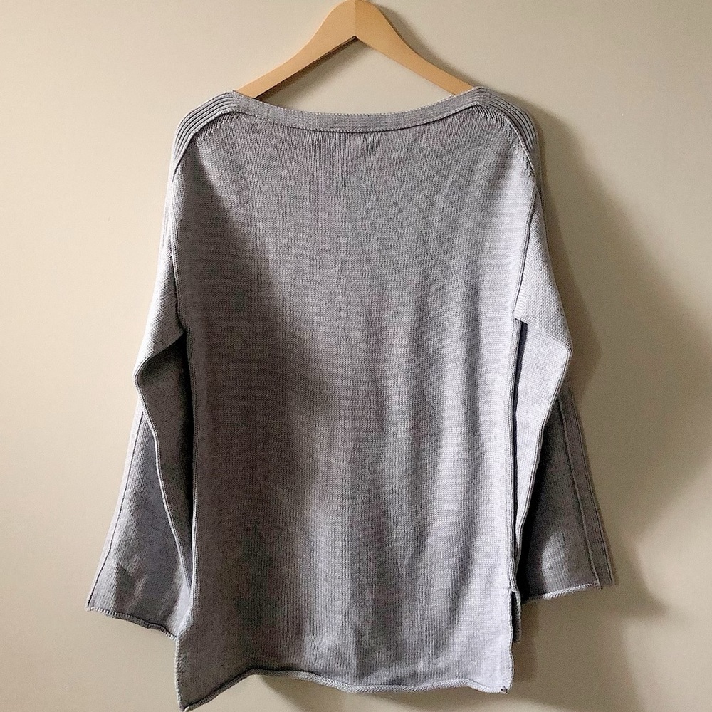 HostPick Wilfred Grey Merino Wool boatneck Sweater - Picture 1 of 10